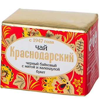 Чай Краснодарский чёрный с мятой и календулой 50г Чай Краснодарский чёрный с мятой и календулой 50г